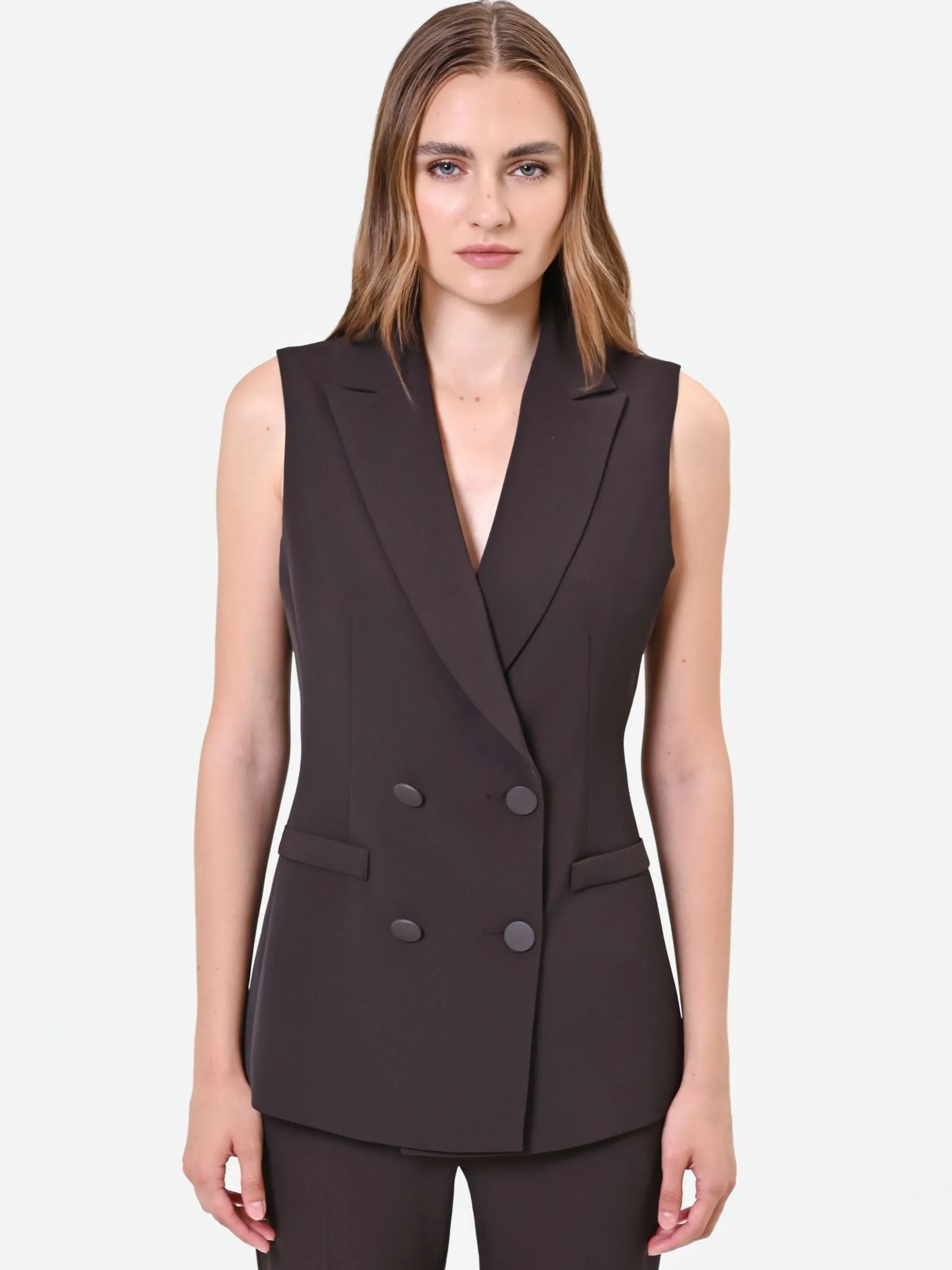 GILET DOPPIOPETTO MORO MARRONE