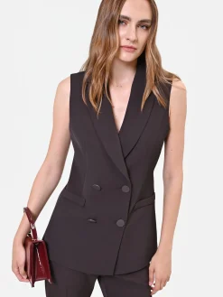 GILET DOPPIOPETTO MORO MARRONE