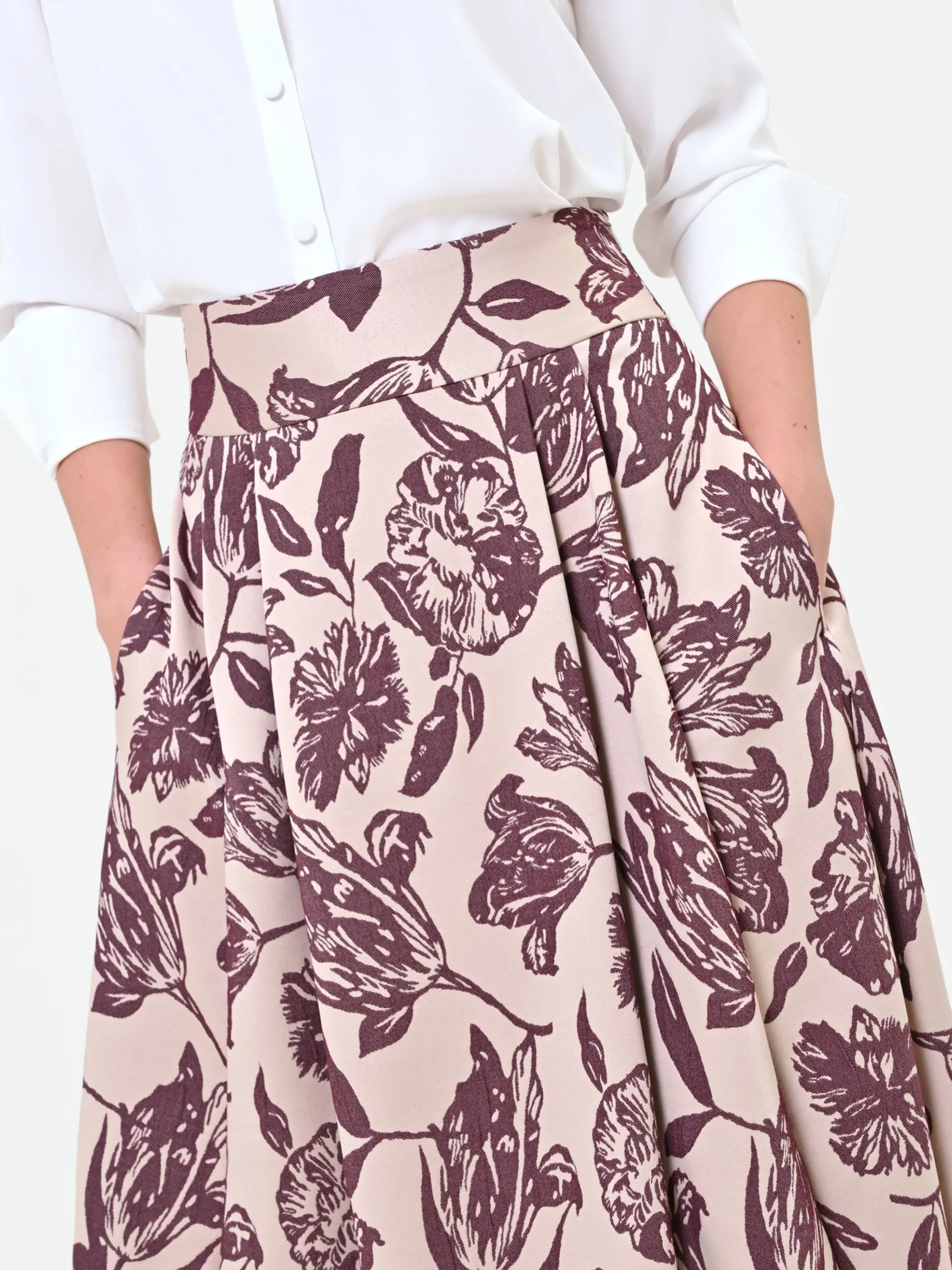 GONNA JACQUARD FANTASIA ROSSO BORDEAUX