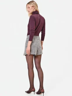 GONNA PANTALONE GRIGIO CON FANTASIA CHECK