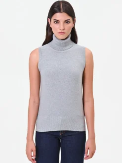MAGLIA DOLCEVITA SMANICATA GRIGIO CHIARO