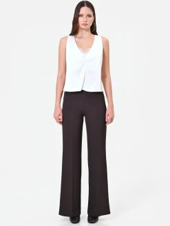 PANTALONE A GAMBA LARGA MORO MARRONE