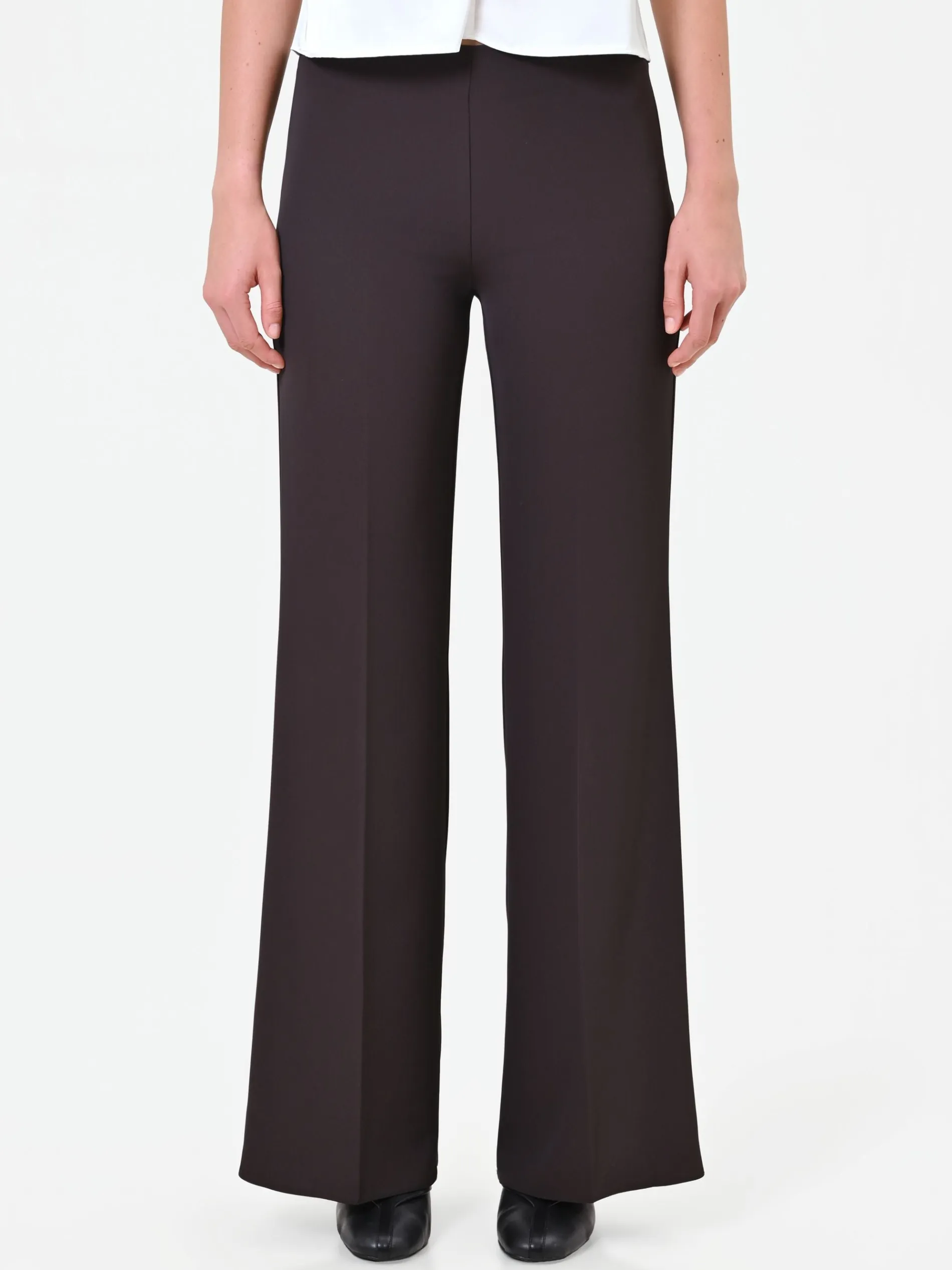 PANTALONE A GAMBA LARGA MORO MARRONE