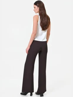 PANTALONE A GAMBA LARGA MORO MARRONE