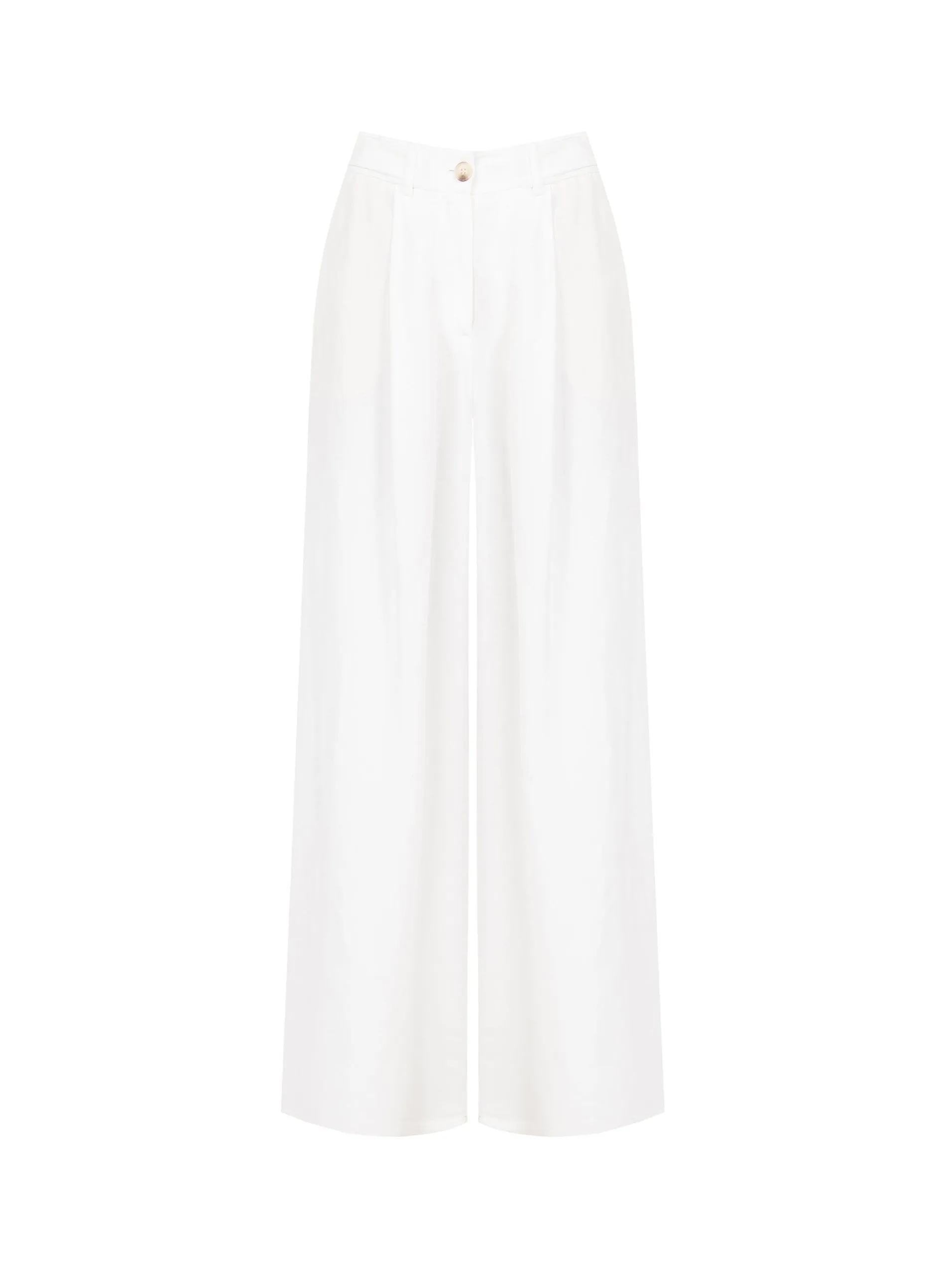 PANTALONE A PALAZZO BIANCO IN VISCOSA