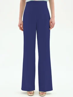 PANTALONE A PALAZZO BLU BRILLANTE