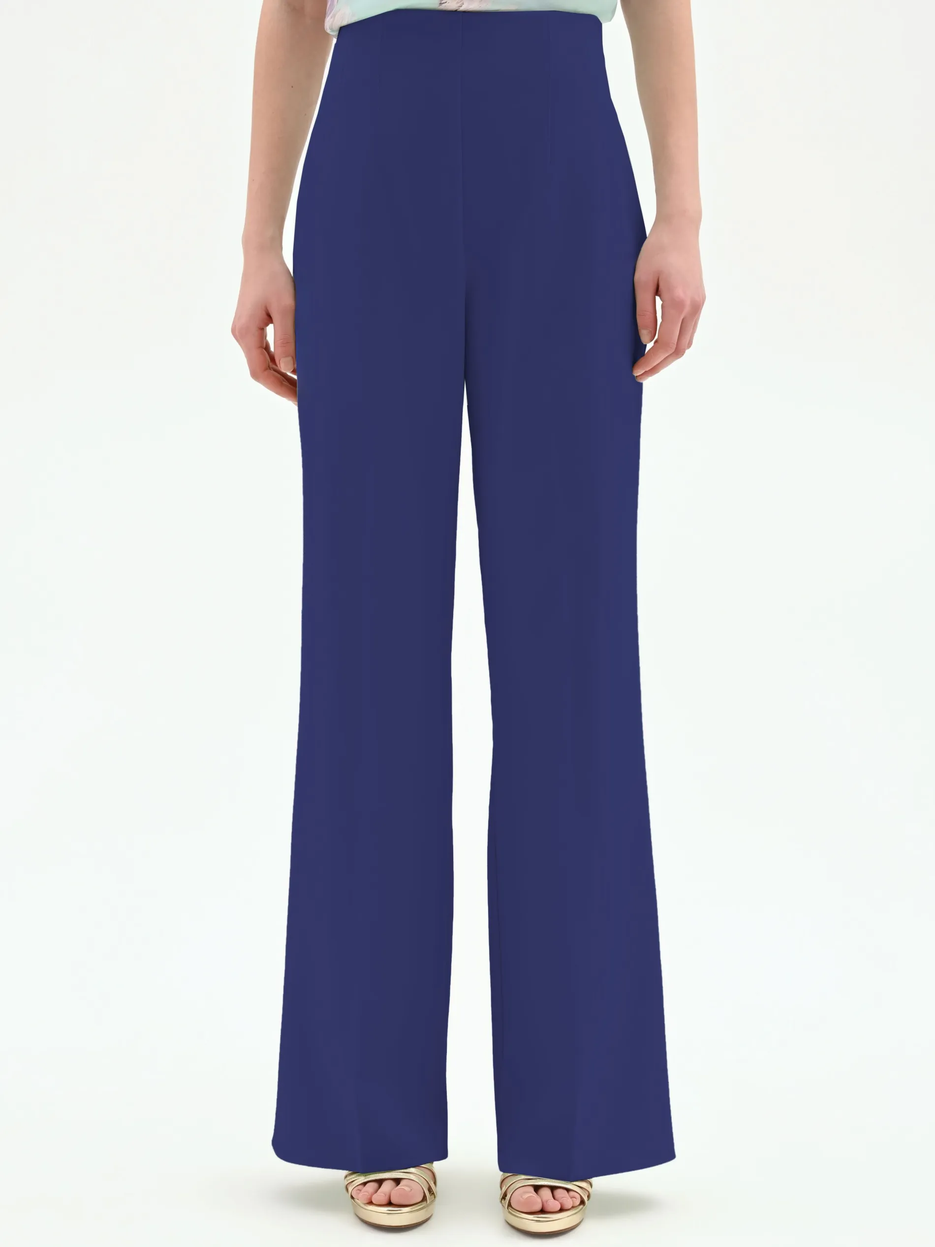 PANTALONE A PALAZZO BLU BRILLANTE