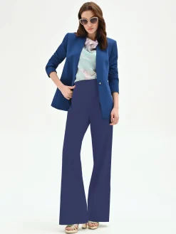 PANTALONE A PALAZZO BLU BRILLANTE