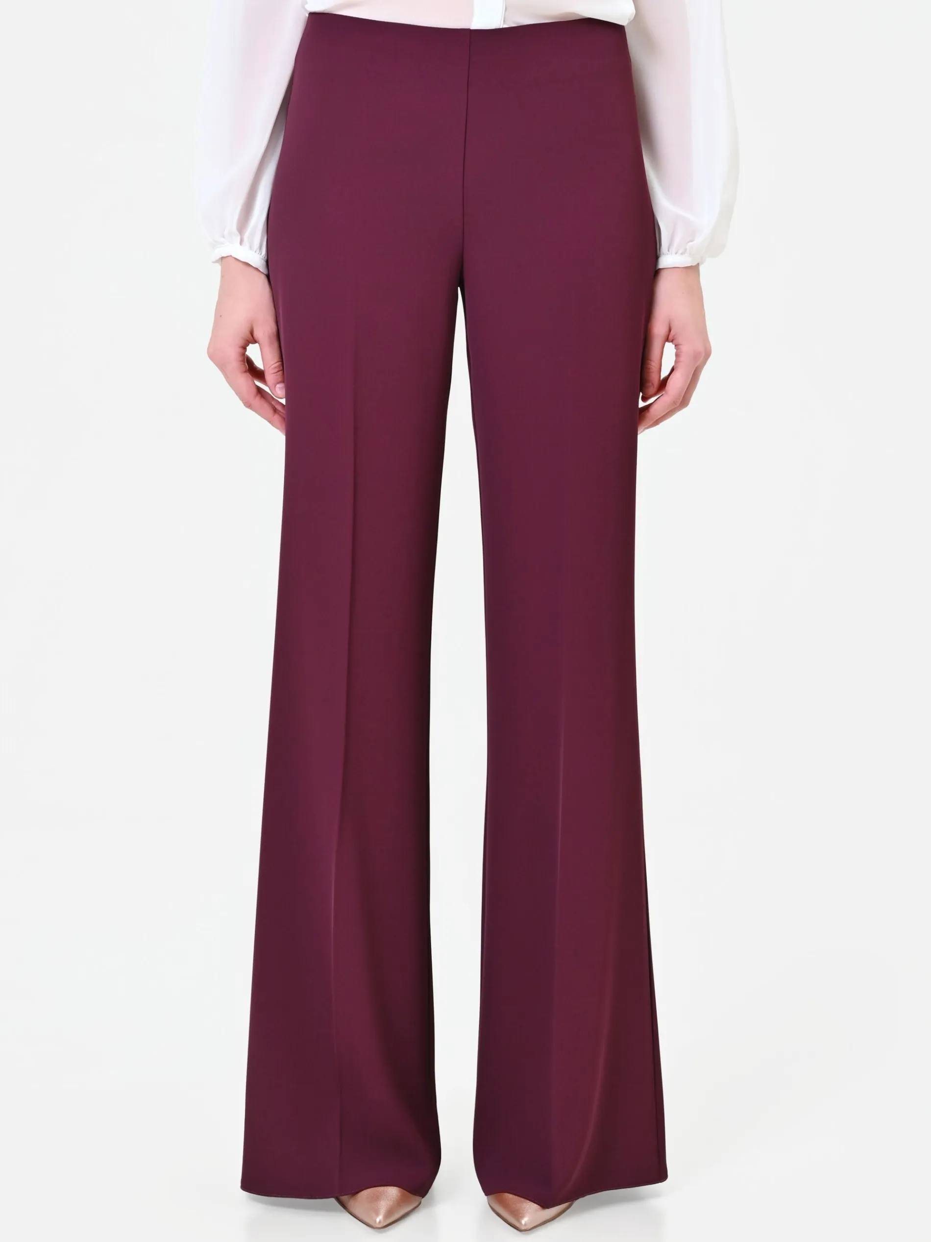 PANTALONE A PALAZZO BORDEAUX