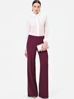 PANTALONE A PALAZZO BORDEAUX