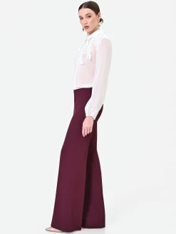 PANTALONE A PALAZZO BORDEAUX