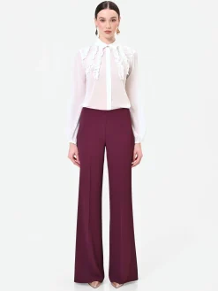 PANTALONE A PALAZZO BORDEAUX