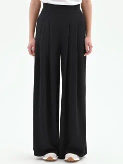 PANTALONE A PALAZZO IN CADI NERO