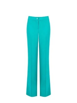 PANTALONE A PALAZZO TURCHESE AZZURRO