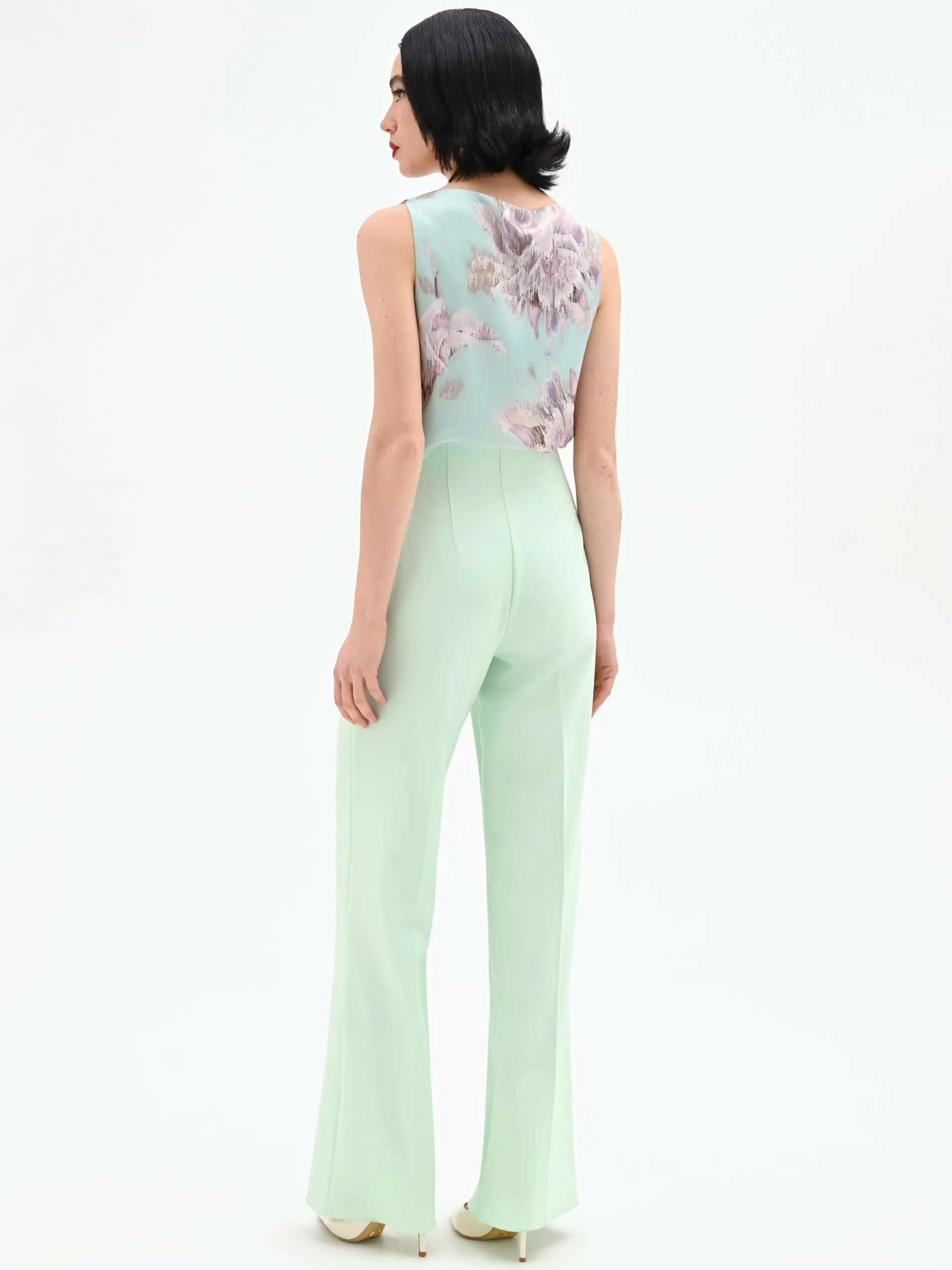 PANTALONE A PALAZZO VERDE MENTA