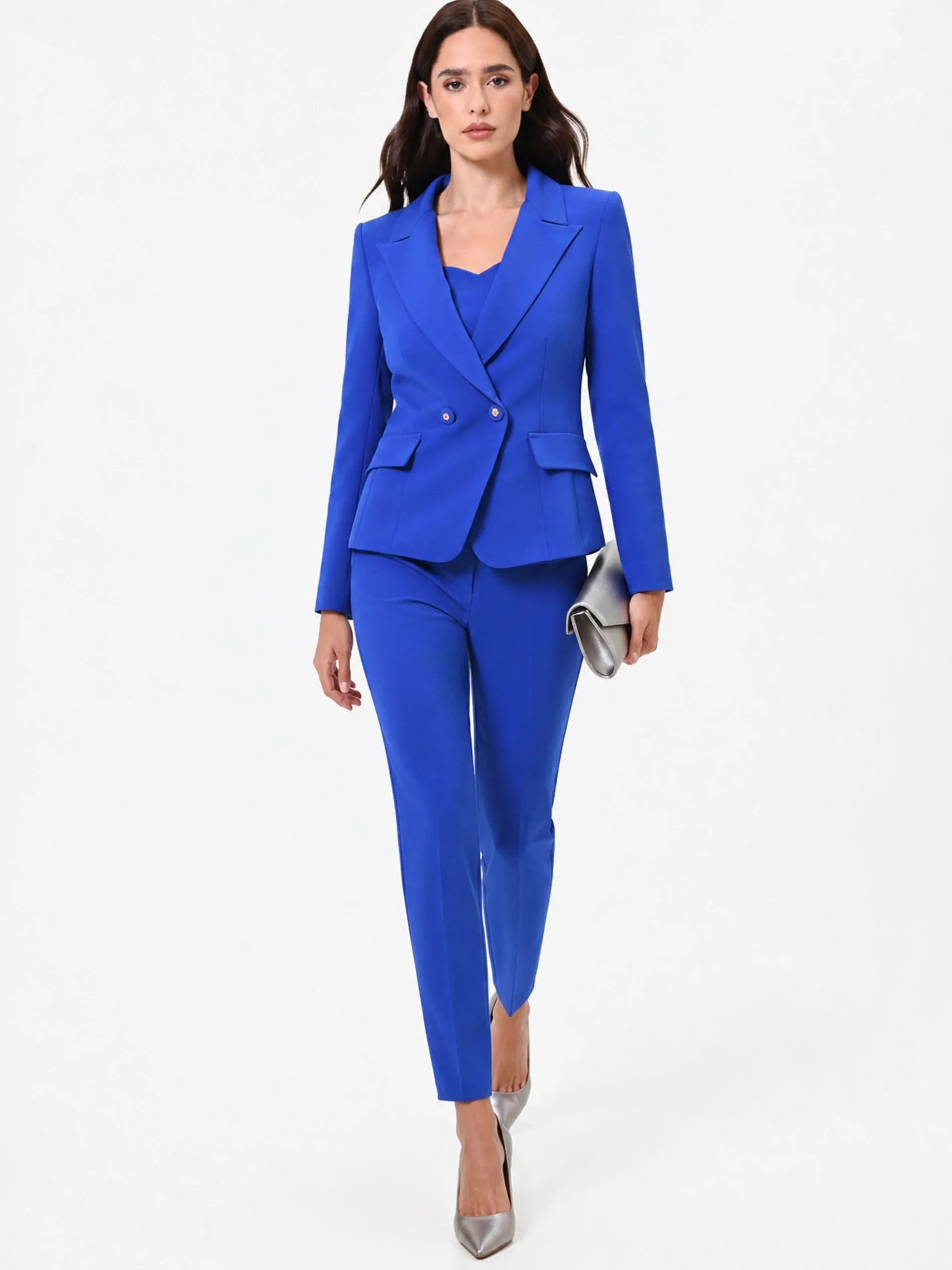 PANTALONE A SIGARETTA BLU CINA