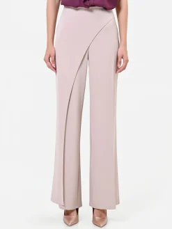 PANTALONE ASIMMETRICO FLUIDO TORTORA BEIGE