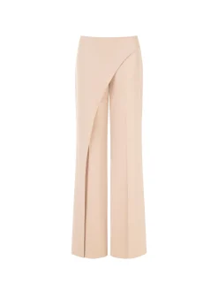 PANTALONE ASIMMETRICO FLUIDO TORTORA BEIGE