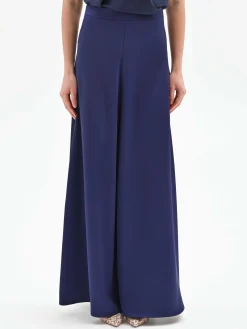 PANTALONE ATELIER A PALAZZO BLU INDACO