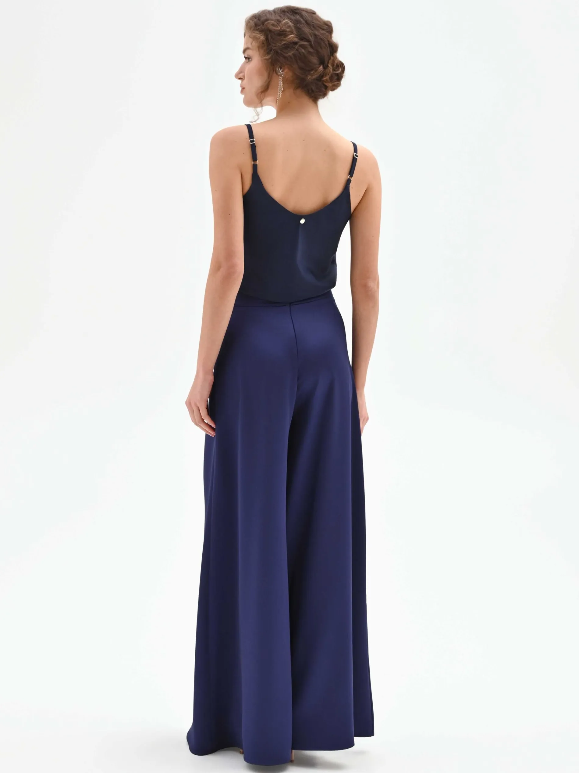 PANTALONE ATELIER A PALAZZO BLU INDACO