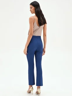 PANTALONE A TROMBETTA BLU BRILLANTE