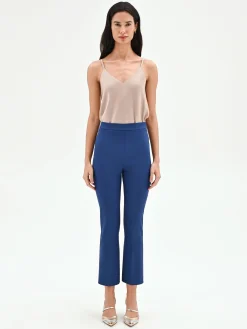 PANTALONE A TROMBETTA BLU BRILLANTE