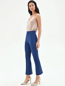 PANTALONE A TROMBETTA BLU BRILLANTE