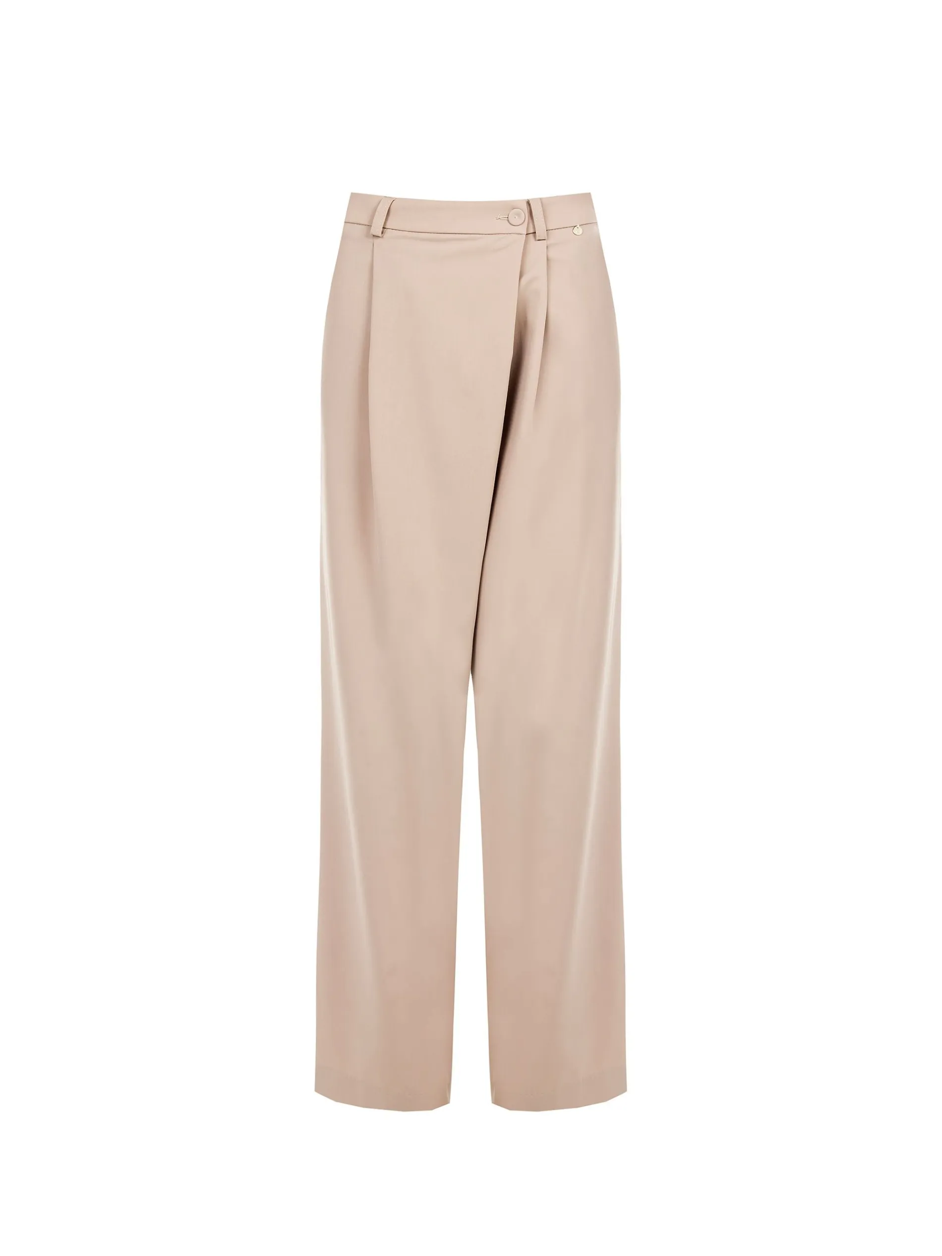 PANTALONE CARROT FIT TORTORA BEIGE A PORTAFOGLIO