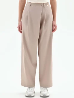 PANTALONE CARROT FIT TORTORA BEIGE A PORTAFOGLIO