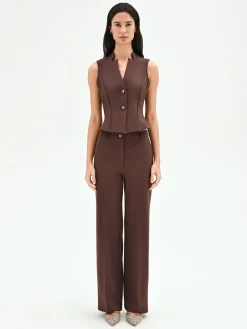 PANTALONE CIOCCOLATO A GAMBA DRITTA
