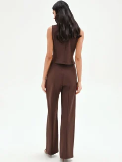 PANTALONE CIOCCOLATO A GAMBA DRITTA