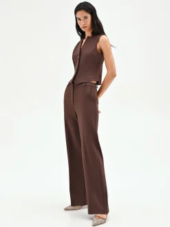 PANTALONE CIOCCOLATO A GAMBA DRITTA