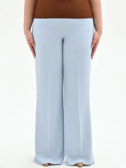PANTALONE CURVY A PALAZZO CIELO AZZURRO