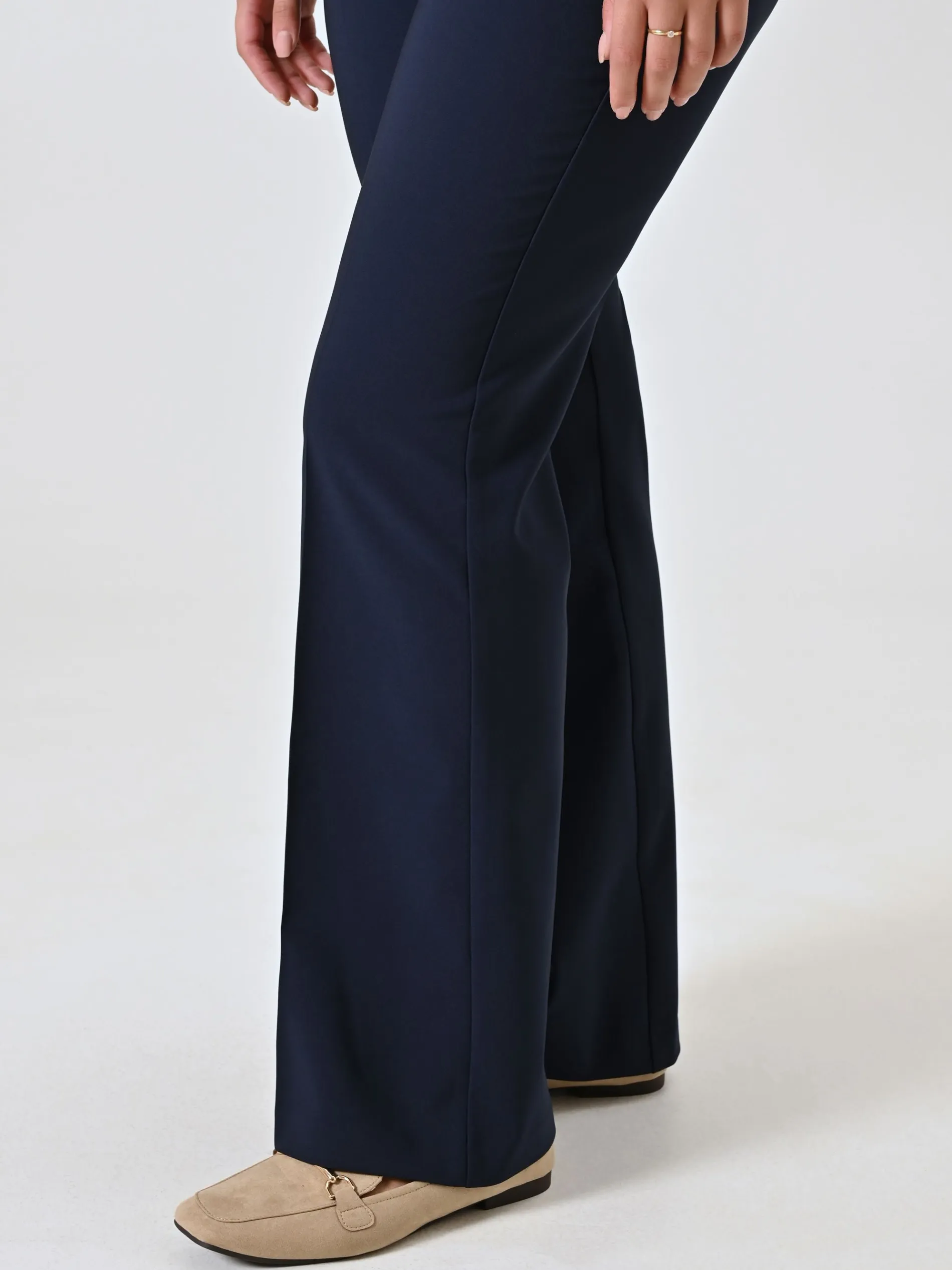 PANTALONE CURVY A ZAMPA BLU