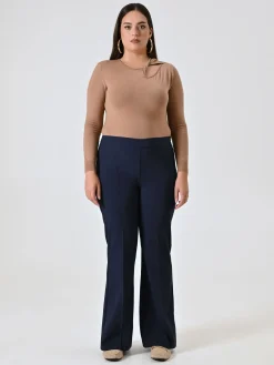 PANTALONE CURVY A ZAMPA BLU