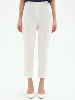 PANTALONE DRITTO PANNA BIANCO