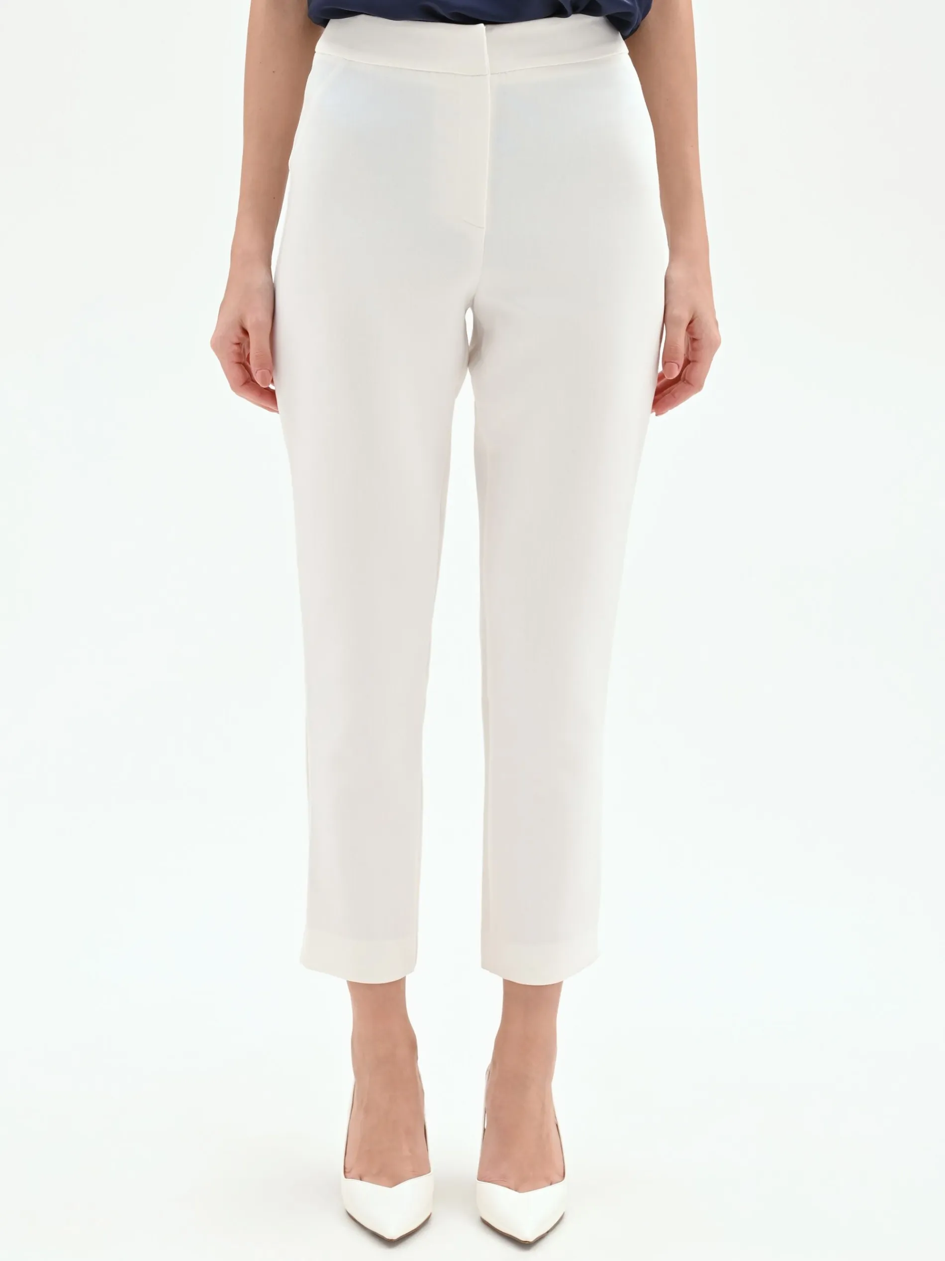 PANTALONE DRITTO PANNA BIANCO