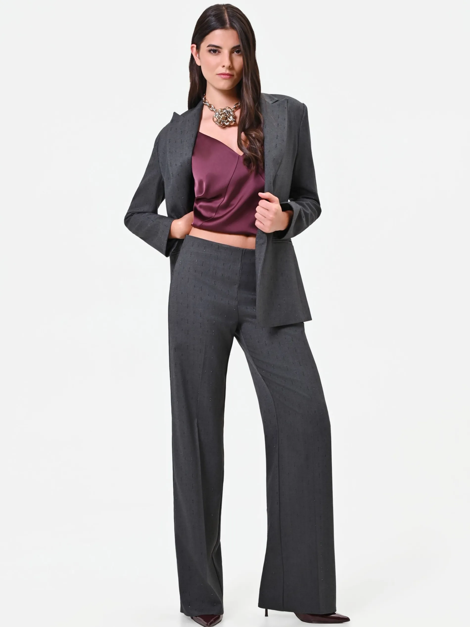 PANTALONE GRIGIO SCURO A GAMBA DRITTA