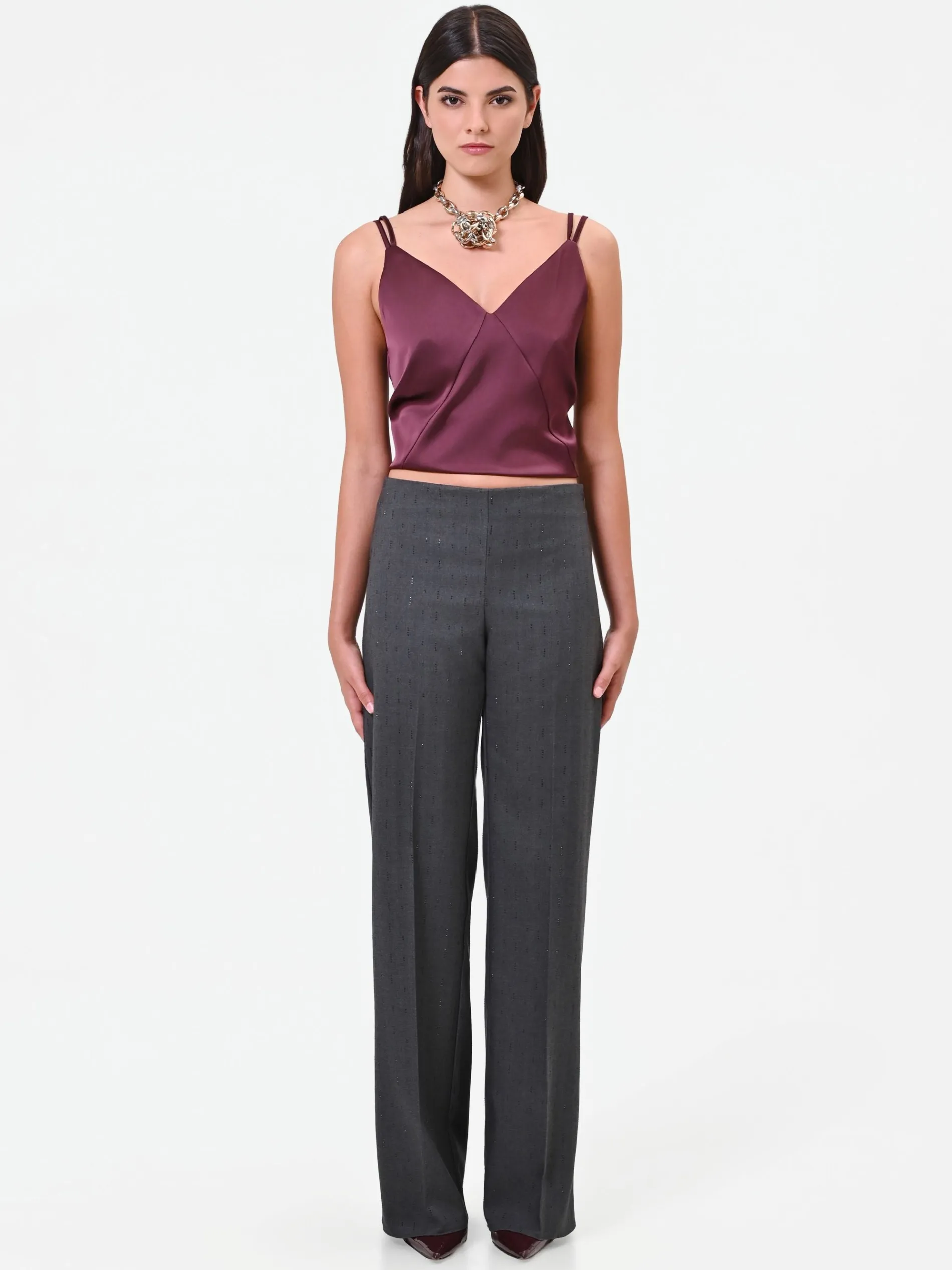 PANTALONE GRIGIO SCURO A GAMBA DRITTA