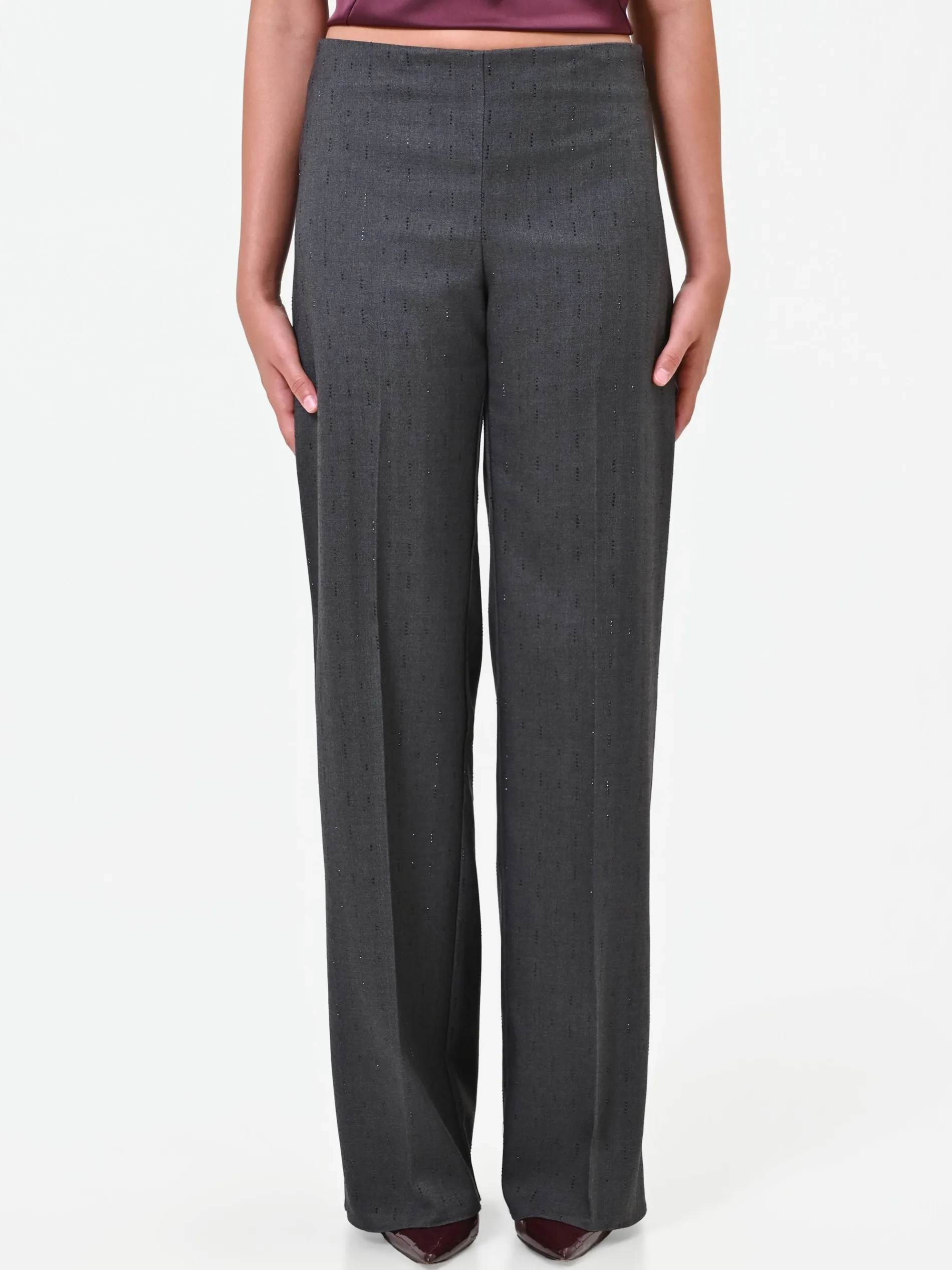 PANTALONE GRIGIO SCURO A GAMBA DRITTA