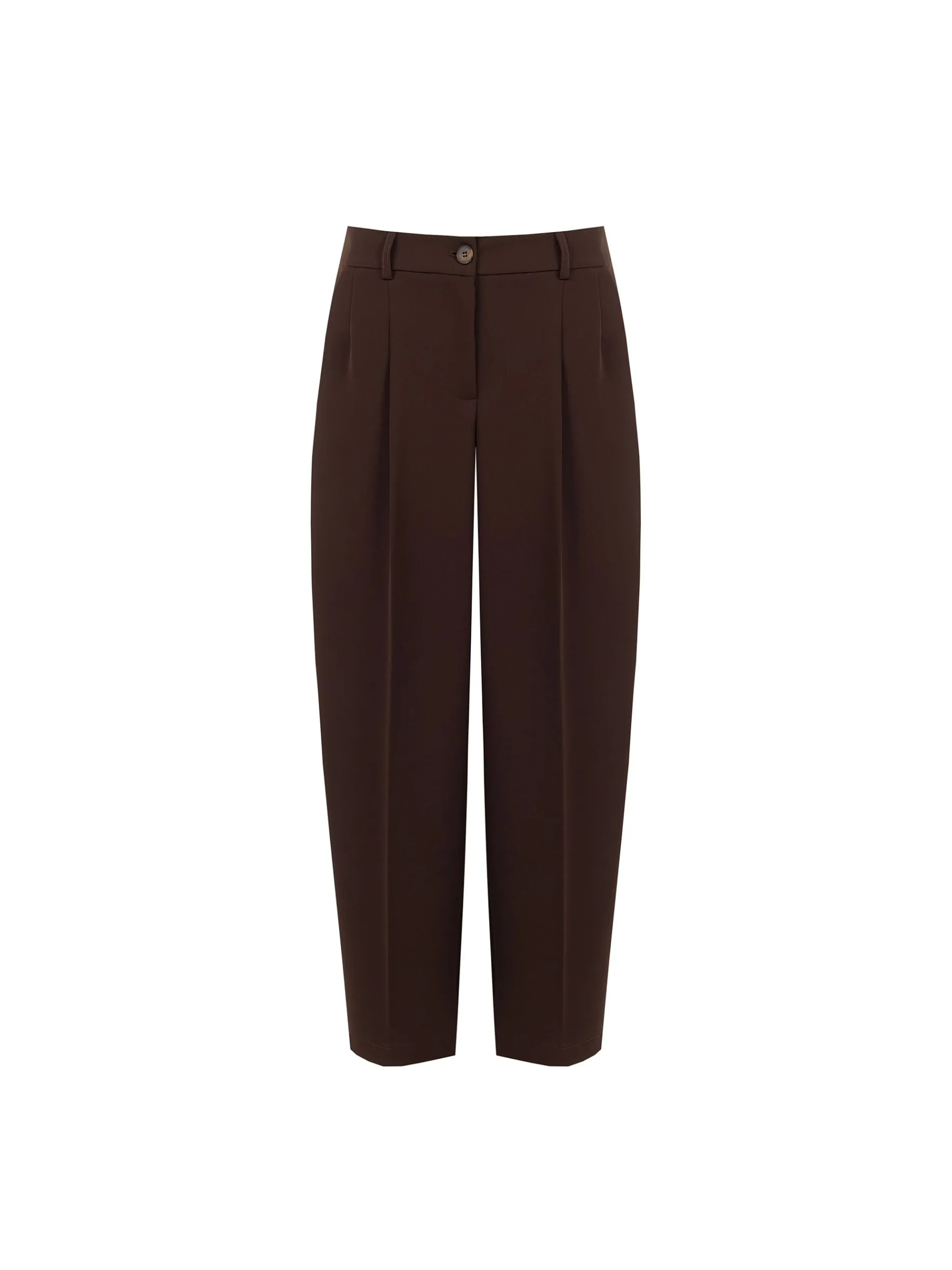 PANTALONE MARRONE TESTA DI MORO CON PINCES