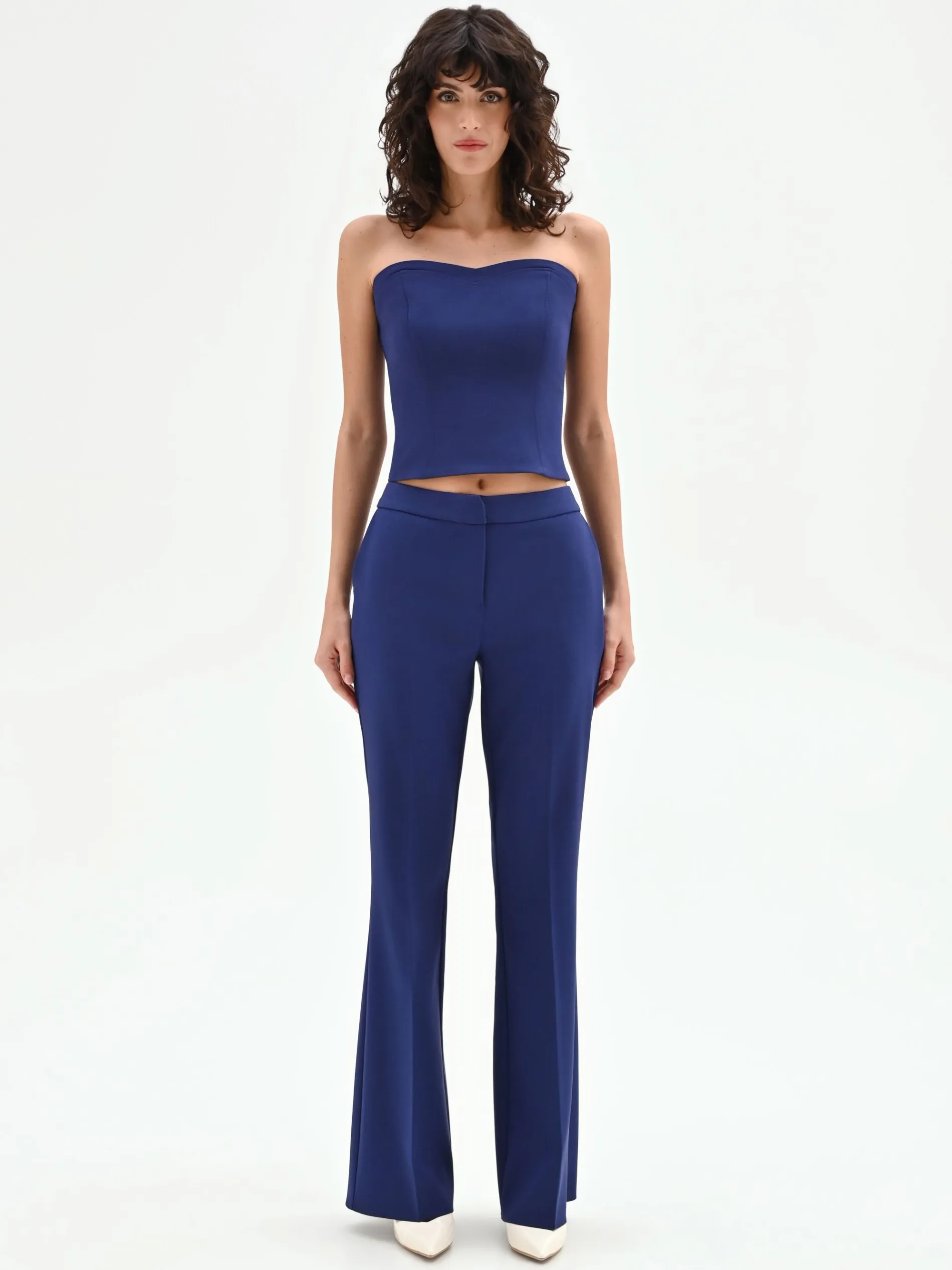 PANTALONE MID FLARED STUDIO BLU INDACO