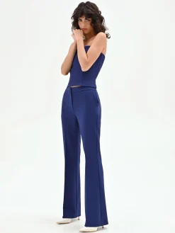 PANTALONE MID FLARED STUDIO BLU INDACO