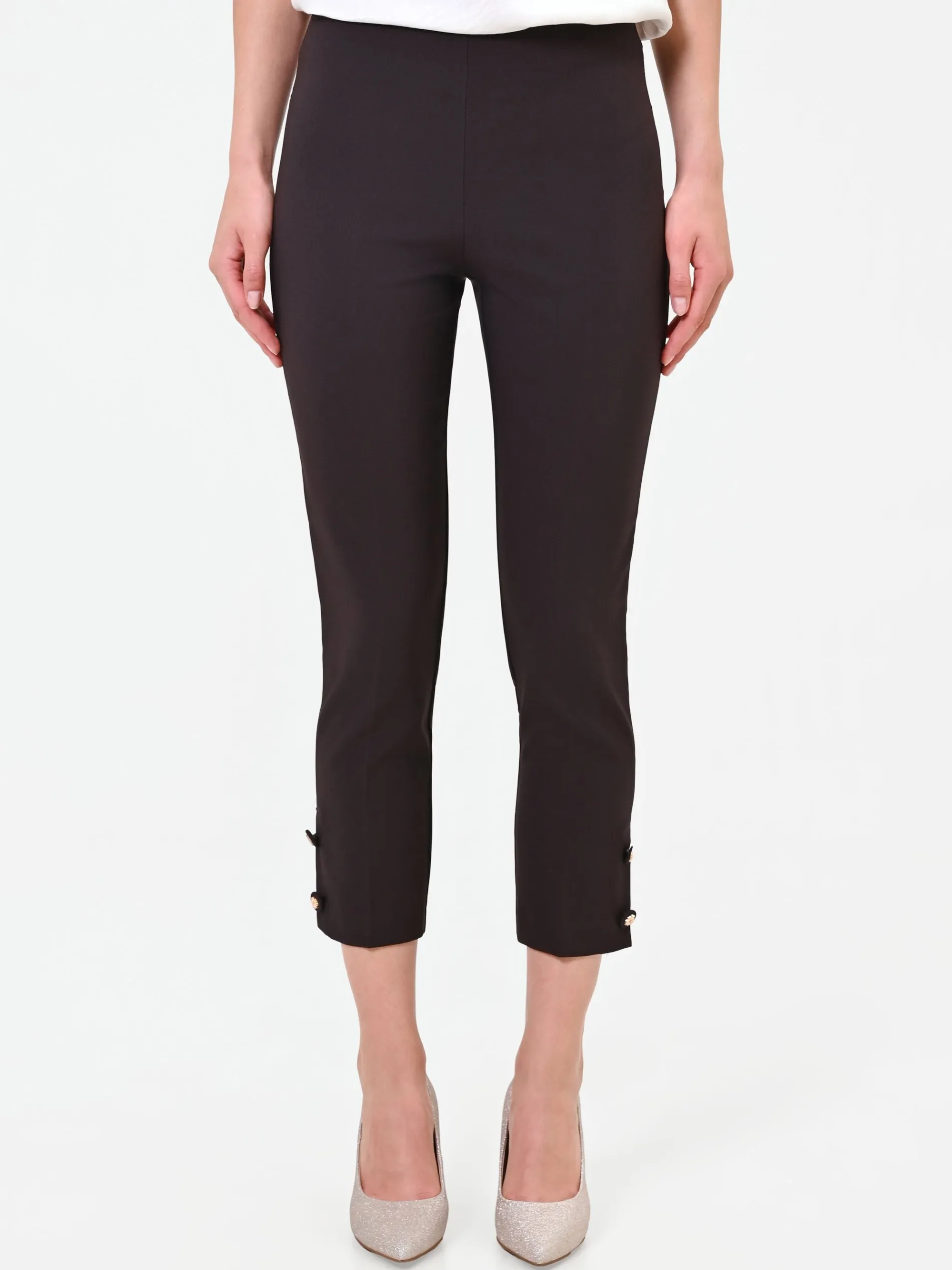 PANTALONE MORO MARRONE CON SPACCHETTO LATERALE