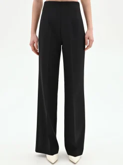PANTALONE NERO A GAMBA LARGA