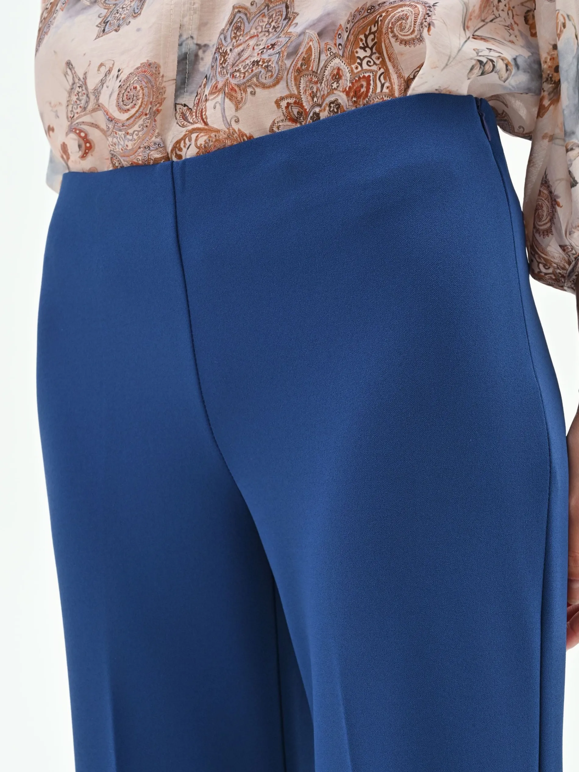 PANTALONE PALAZZO BLU BRILLANTE