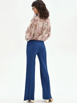 PANTALONE PALAZZO BLU BRILLANTE