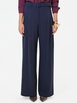 PANTALONE PALAZZO BLU NAVY