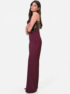 PANTALONE PALAZZO BORDEAUX