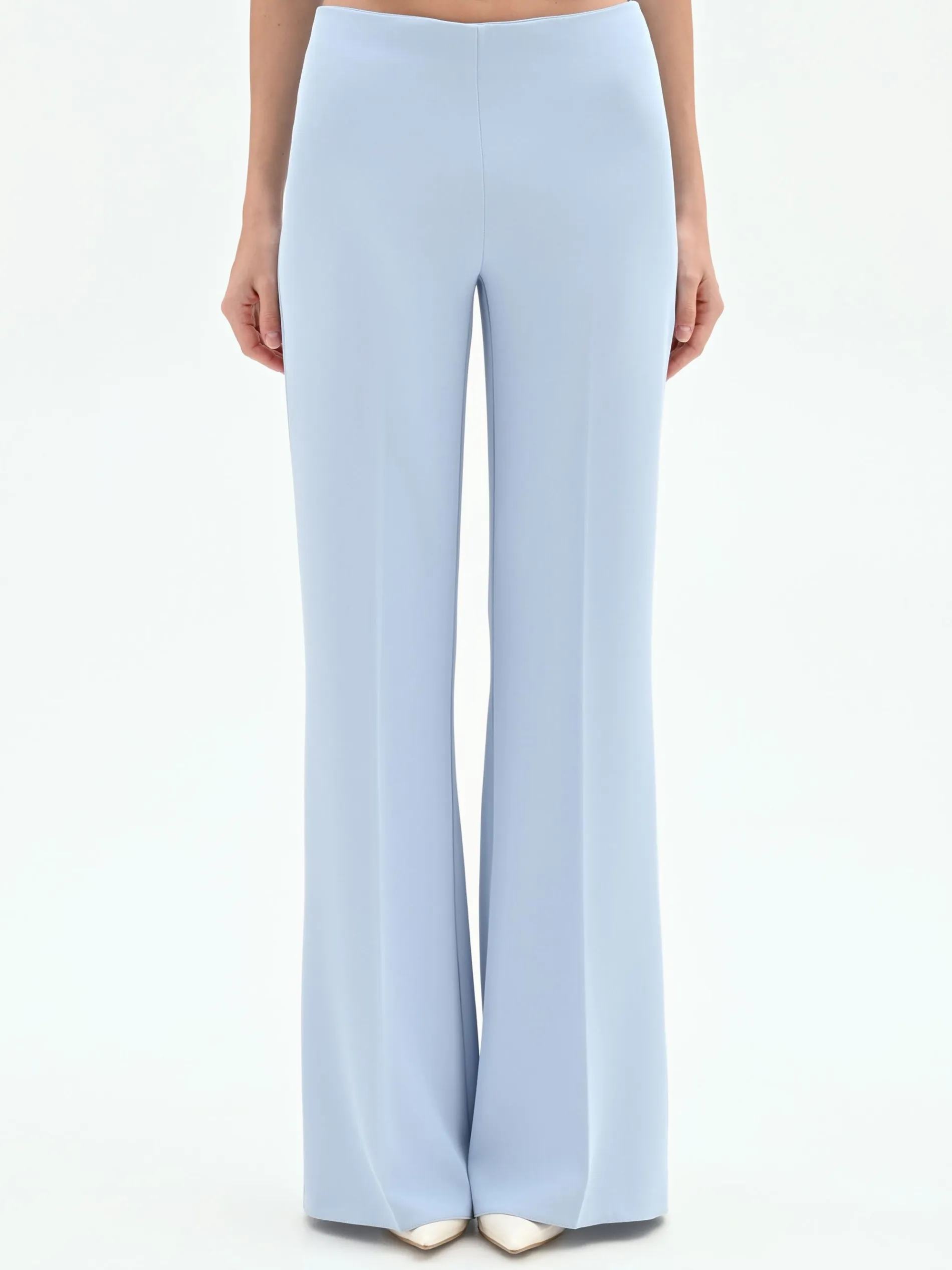 PANTALONE PALAZZO CIELO AZZURRO A VITA ALTA